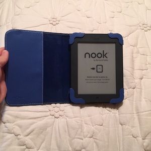 Nook with blue case
